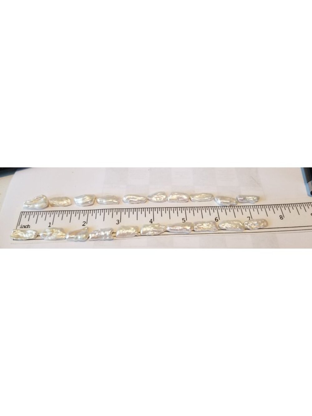 Loose Whitey Biwa Stick Pearl Bag 2  Braque 15 " 20 Pieces  94  ct  18.8  gr  1